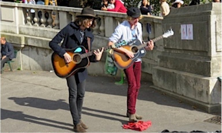 The music scene in Paris, France