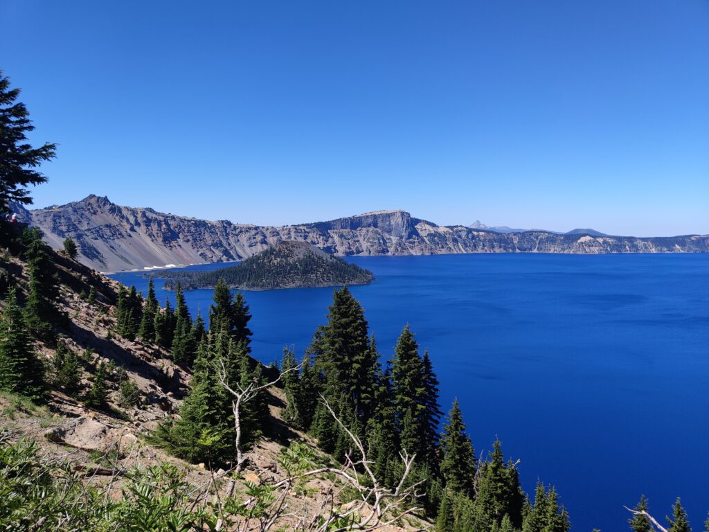 Blue Crater Lake in Oregon