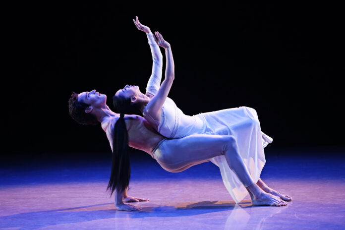 GrahamFest95_Moon The Martha Graham Dance Company returns to The Soraya with the world premiere of The New Canticle for Innocent Comedians on Saturday, March 19 at 8 pm.