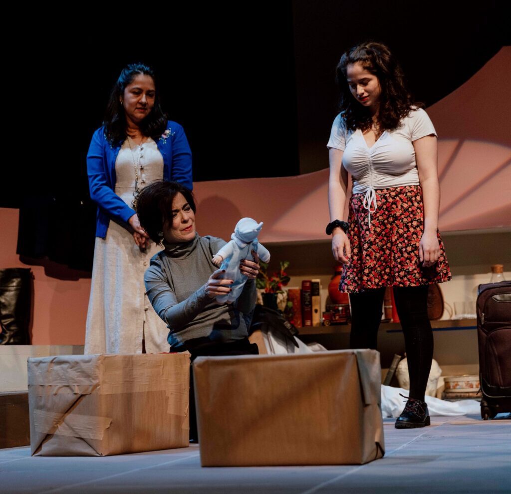 Stella Ramirez, Yvonne Caro Caro and Loida Navas are featured in “El Nogalar,” Tanya Saracho's contemporary adaptation of Chekhov's “The Cherry Orchard,” which is on stage through April 3 at LAPC Theater.  Photo by David Pashaee.