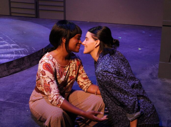 PHOTO CREDIT: Elizabeth Kimball Kacie Rogers and Tiffany Wolff star in the Road Theatre Company’s Los Angeles premiere of BRIGHT HALF LIFE by Tanya Barfield, directed by Amy K. Harmon and now playing at the Road Theatre in North Hollywood.