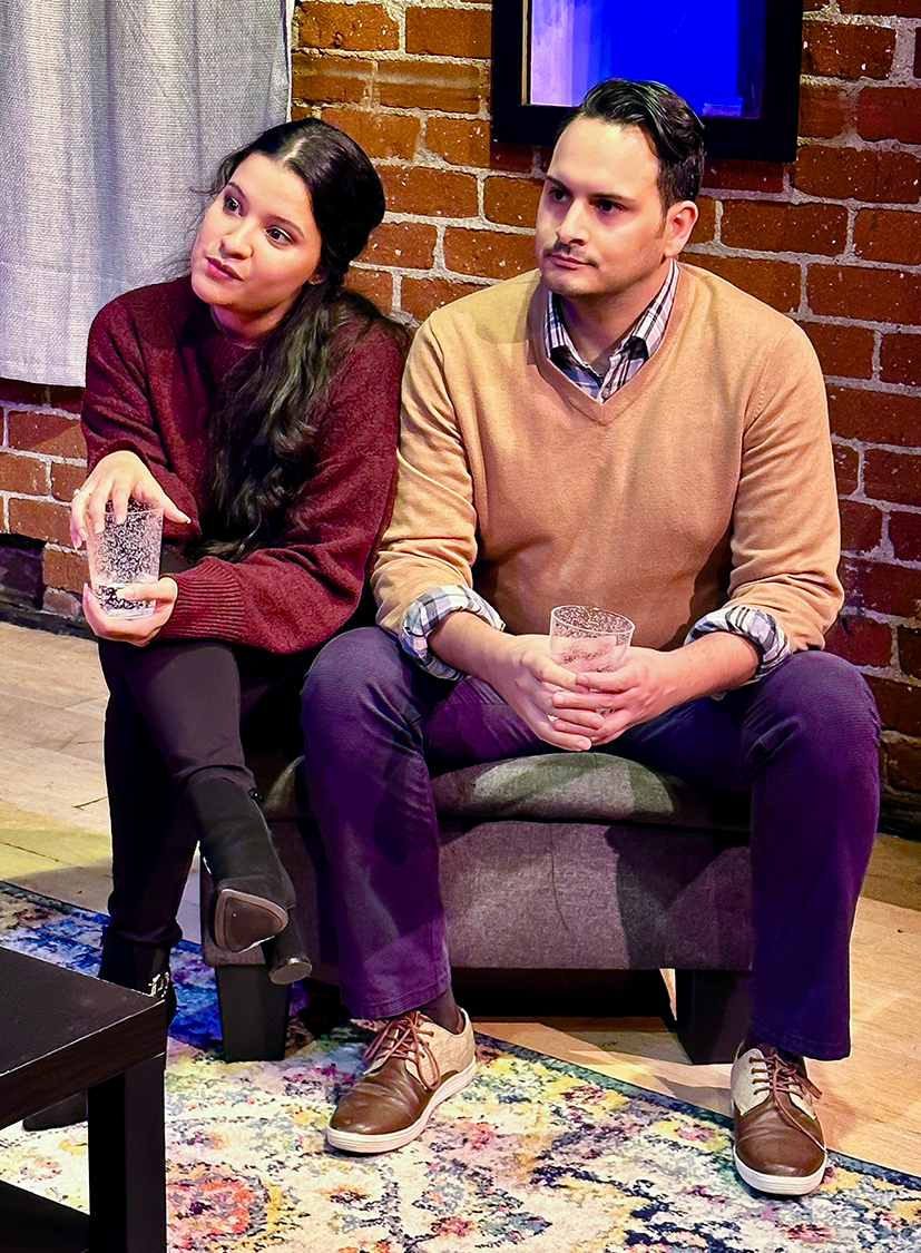 A NoHo Arts theatre review of Not/Now written by Darrin Yalacki, directed by Amanda Blake Davis, and produced with Anne Mesa and John Lant at the Brickhouse Theatre through March 5.