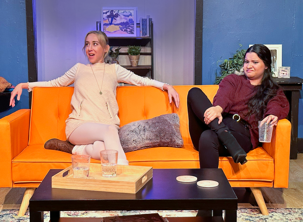 A NoHo Arts theatre review of Not/Now written by Darrin Yalacki, directed by Amanda Blake Davis, and produced with Anne Mesa and John Lant at the Brickhouse Theatre through March 5.