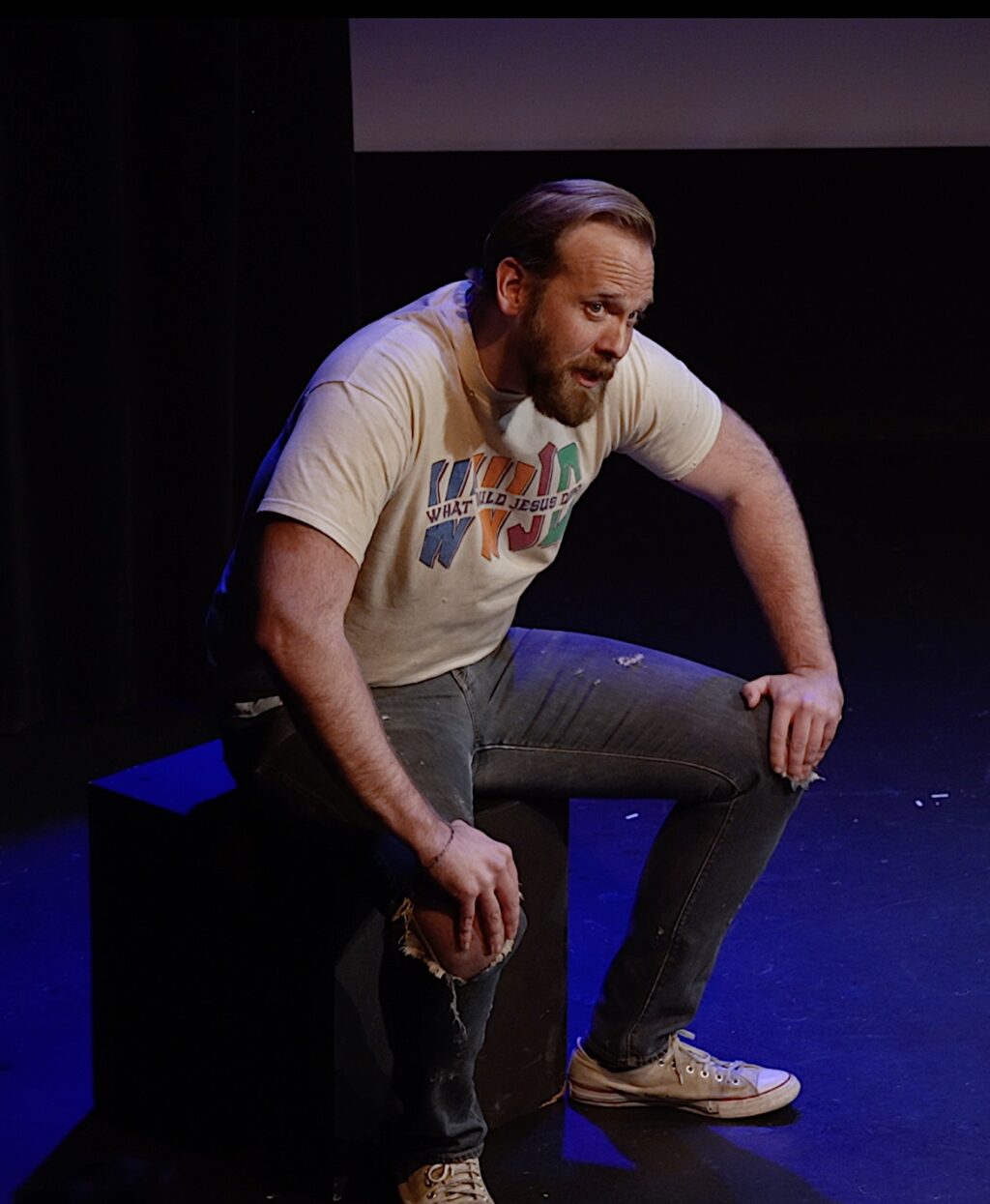 A NoHo Arts theatre review of “Missionary Positions” written and performed by Dan Prevette, directed and developed with Jessica Lynn Johnson and playing at the Hollywood Fringe Festival 2023.