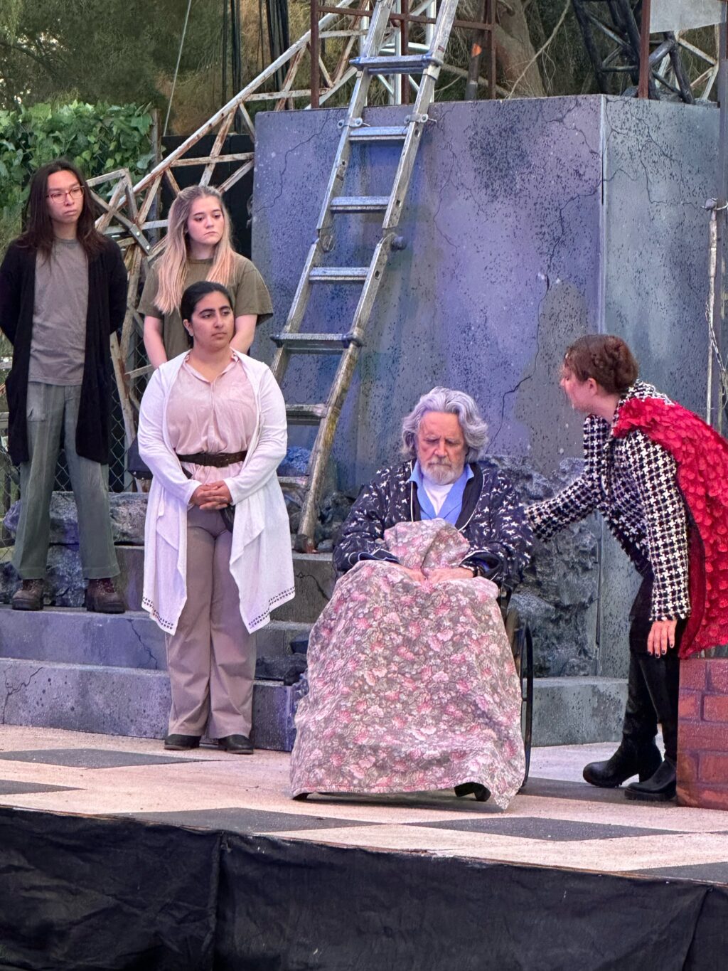 A NoHo Arts theatre review of Kingsmen Shakespeare Company’s production of “King Lear” by William Shakespeare, directed by Michael Arndt, starring Lane Davies, running through August 6.