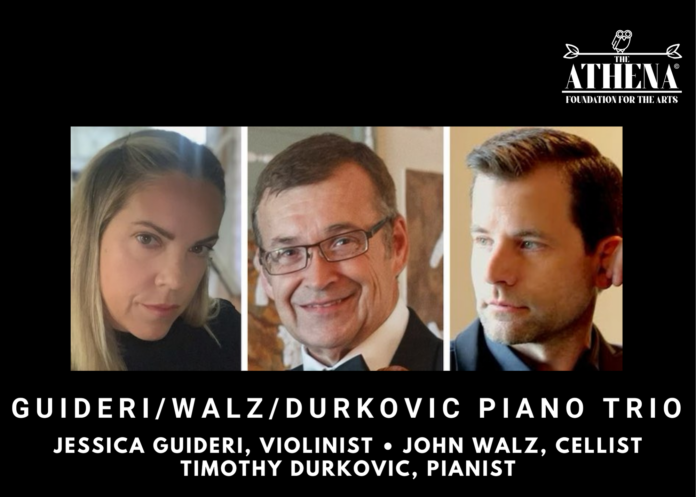 The Athena Foundation for the Arts 2023 Fall Concert Series: The Guideri/Walz/Durkovic Piano Trio comes to NOHO!
