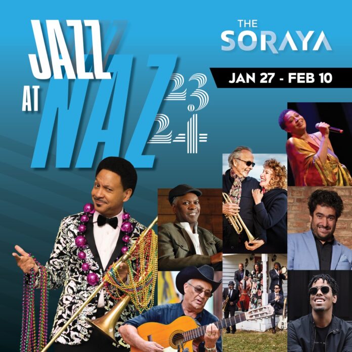 The third annual Jazz at Naz Festival returns with seven concerts in the Great Hall and the Onstage Jazz Club January 27- February 10.