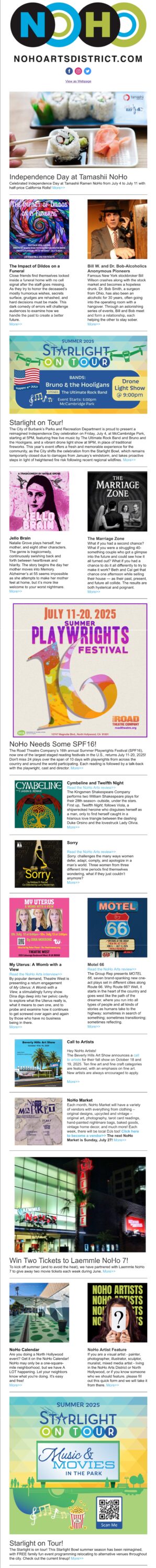 NoHo News #KeepNoHoArtsy