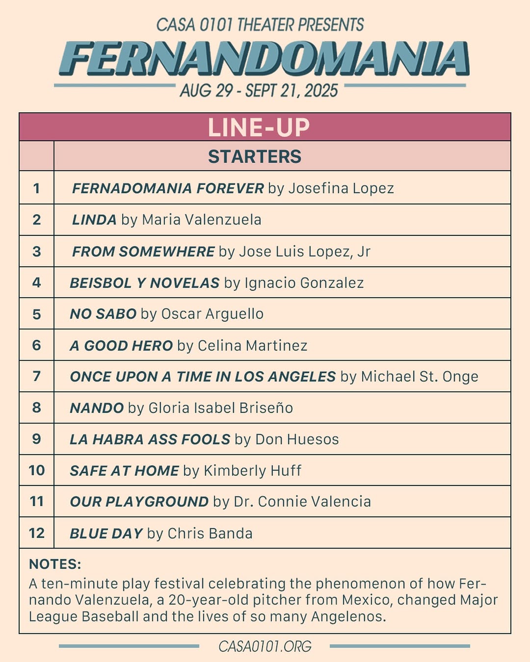 Fernandomania the lineup 1
