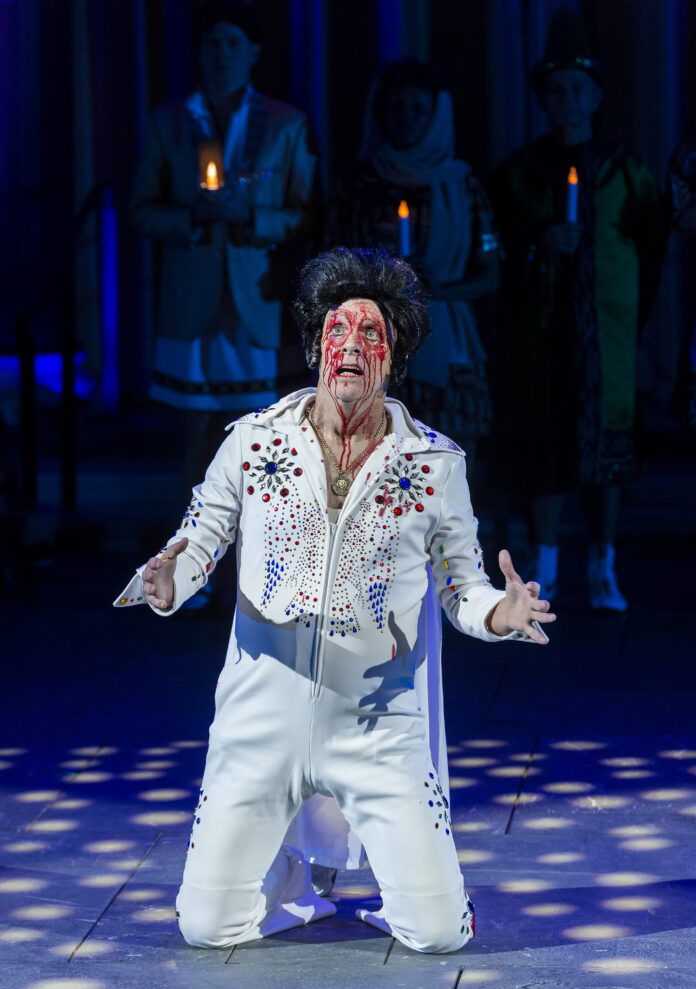 OKM294 A NoHo Arts review of Oedipus the King, Mama! at the Getty Villa