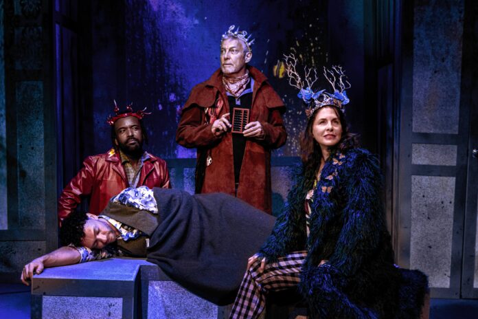 The cast of Otherkin in a mystical scene at The Road Theatre.