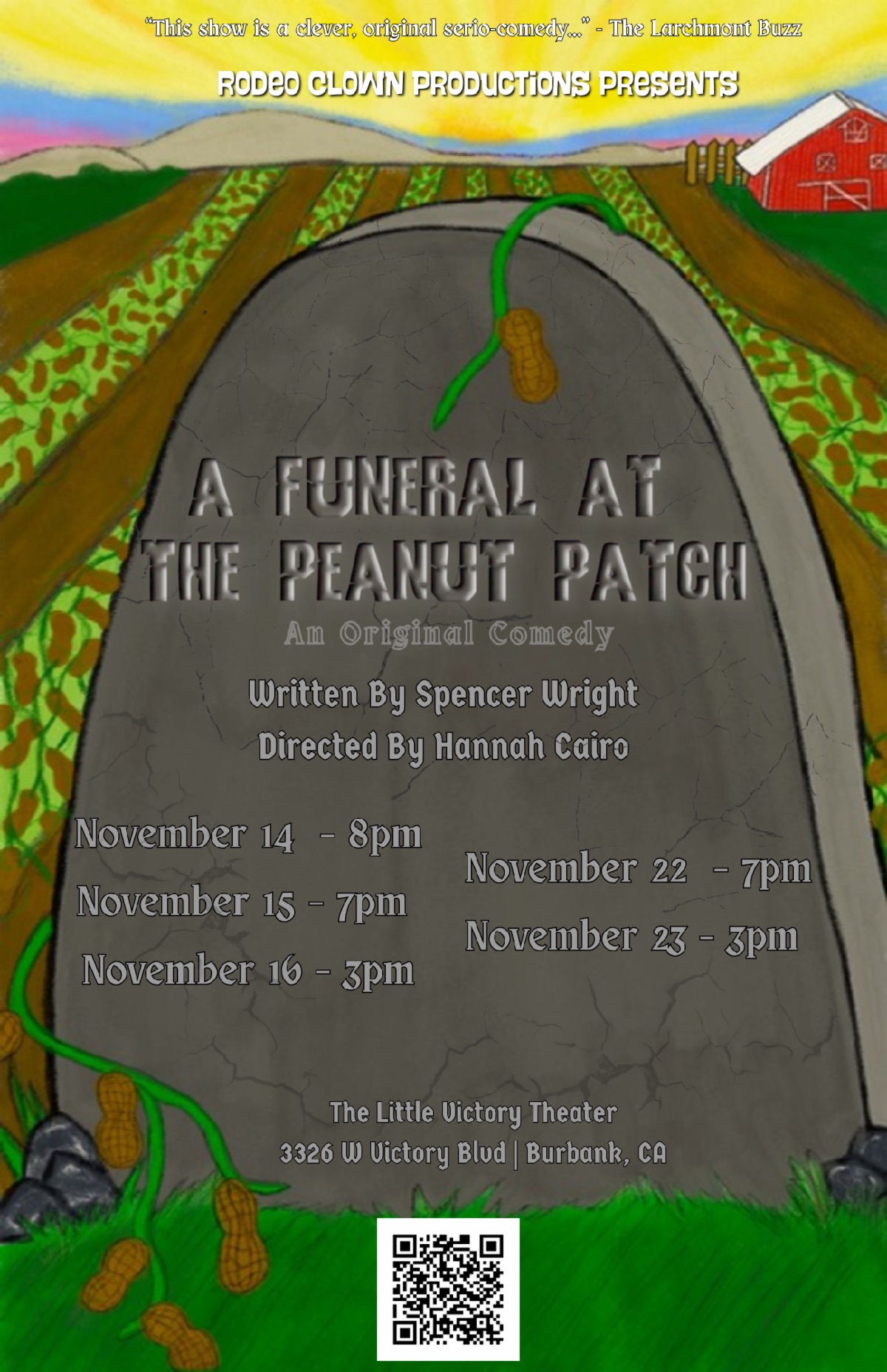 Funeral at a peanut patchFINAL POSTER w QR
