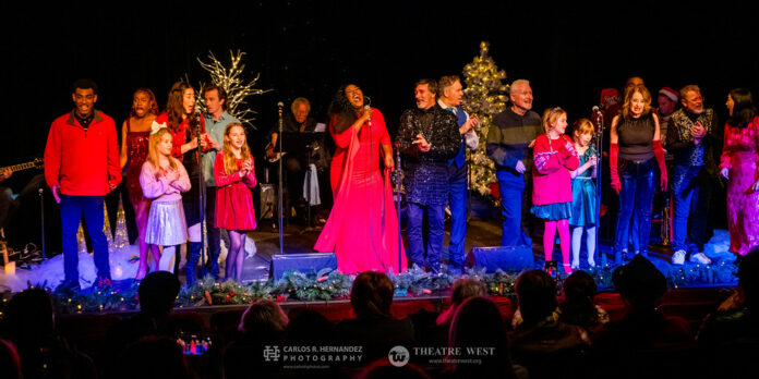 251213 SleighFullofSongs-TW-CHPhotography576-XL copy Cast of A Sleighful of Songs performing together onstage at Theatre West holiday show
