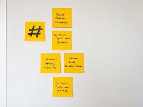 Planning notes and workspace for digital marketing strategy