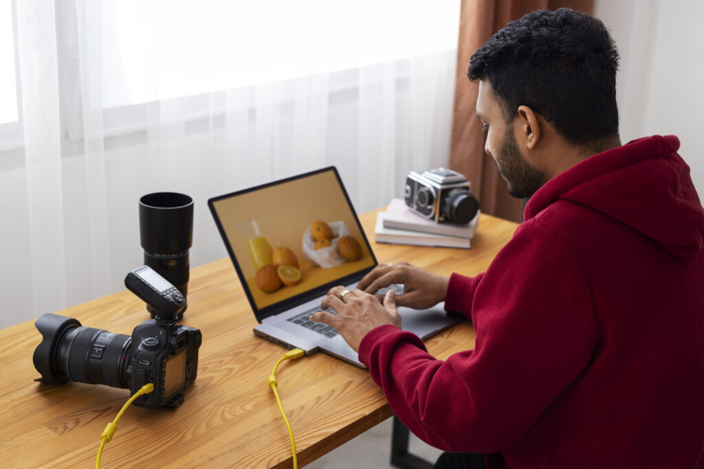 Example of an online video maker producing content from a web browser