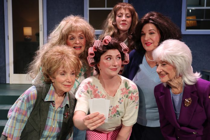Steel Magnolias cast inside a beauty salon set at The Group Rep