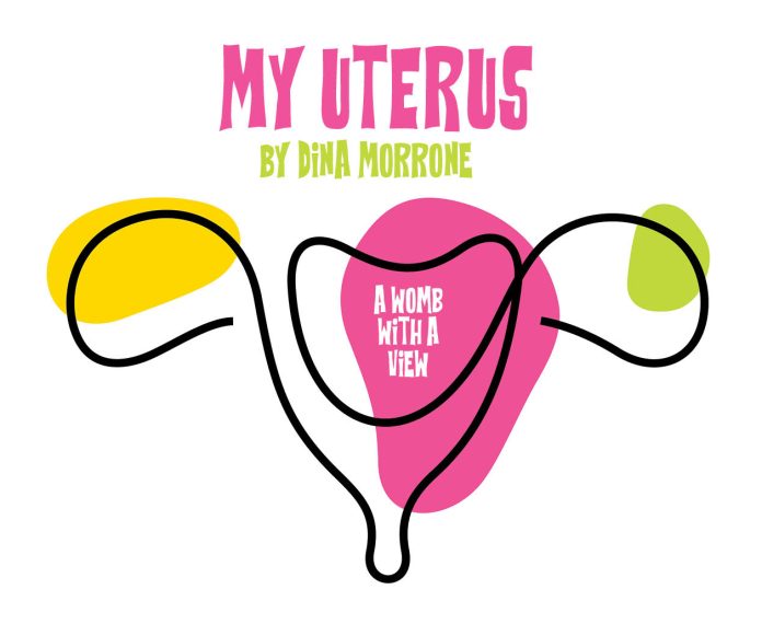 My Uterus A Womb with a View solo show graphic by Dina Morrone at Theatre West