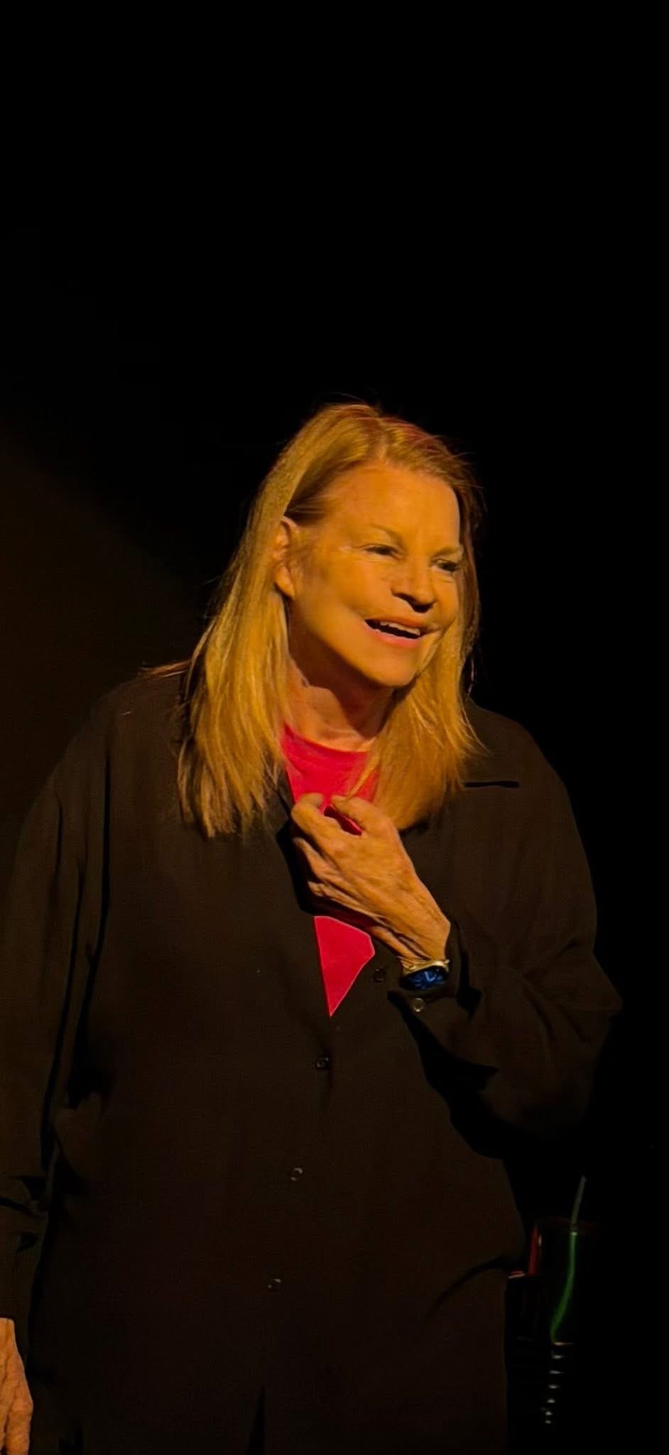 Debbie Kasper emotional moment Monkeys on My Back Everywhere Else stage lighting