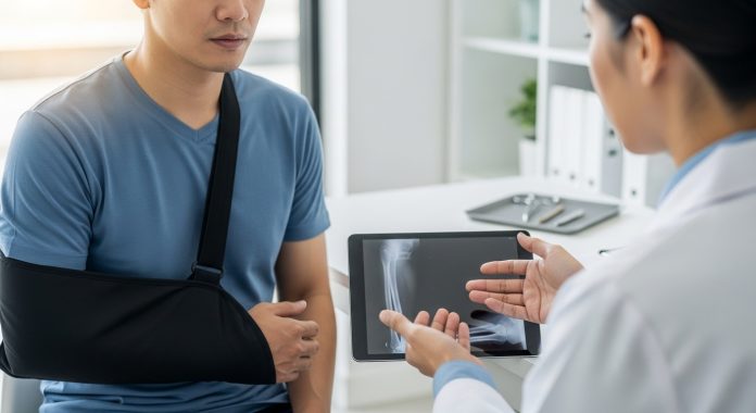 Client consulting Roseville personal injury lawyer after accident