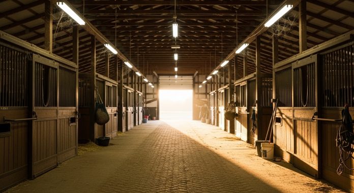 organized livestock barn interior designed for efficient barn management