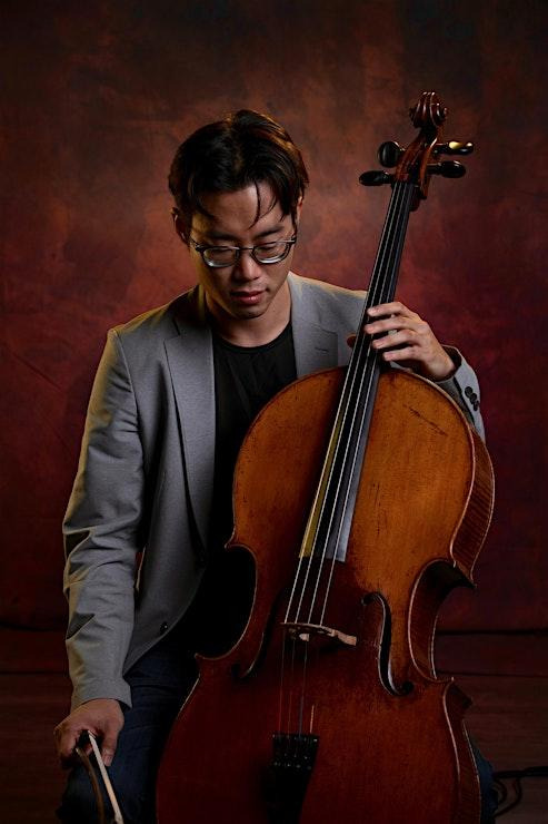 Yoshika Masuda performing on cello for Rach’s Got Rhythm concert in North Hollywood