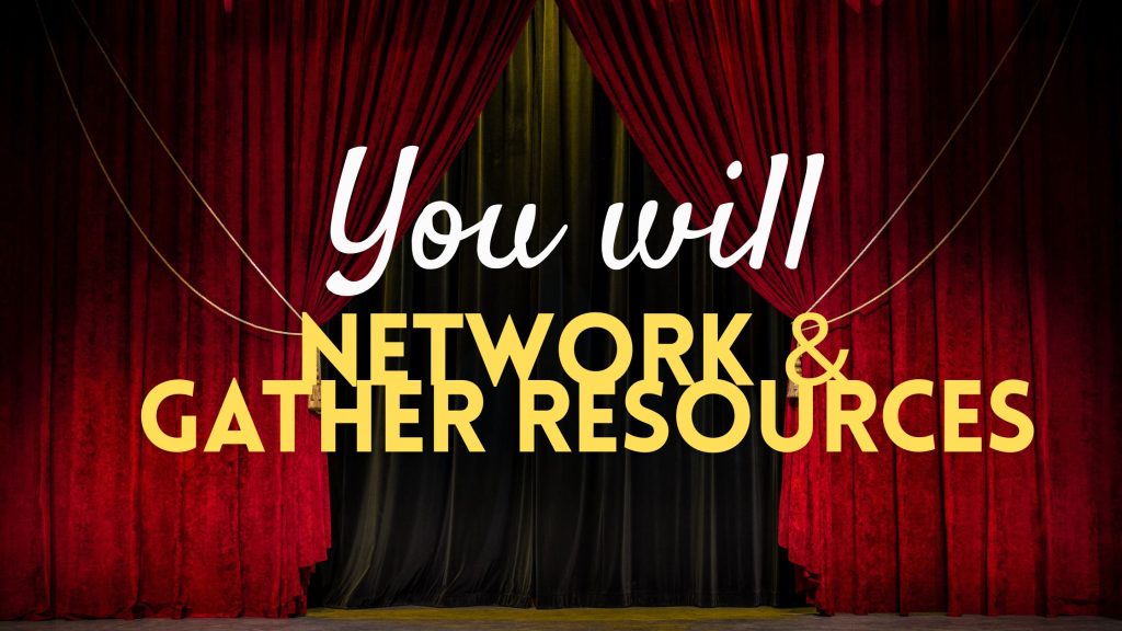 solo theatre stage networking and gathering resources message theatre community connection