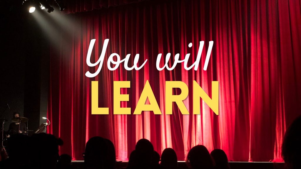 solo theatre performance learning stage presence and storytelling skills one person show