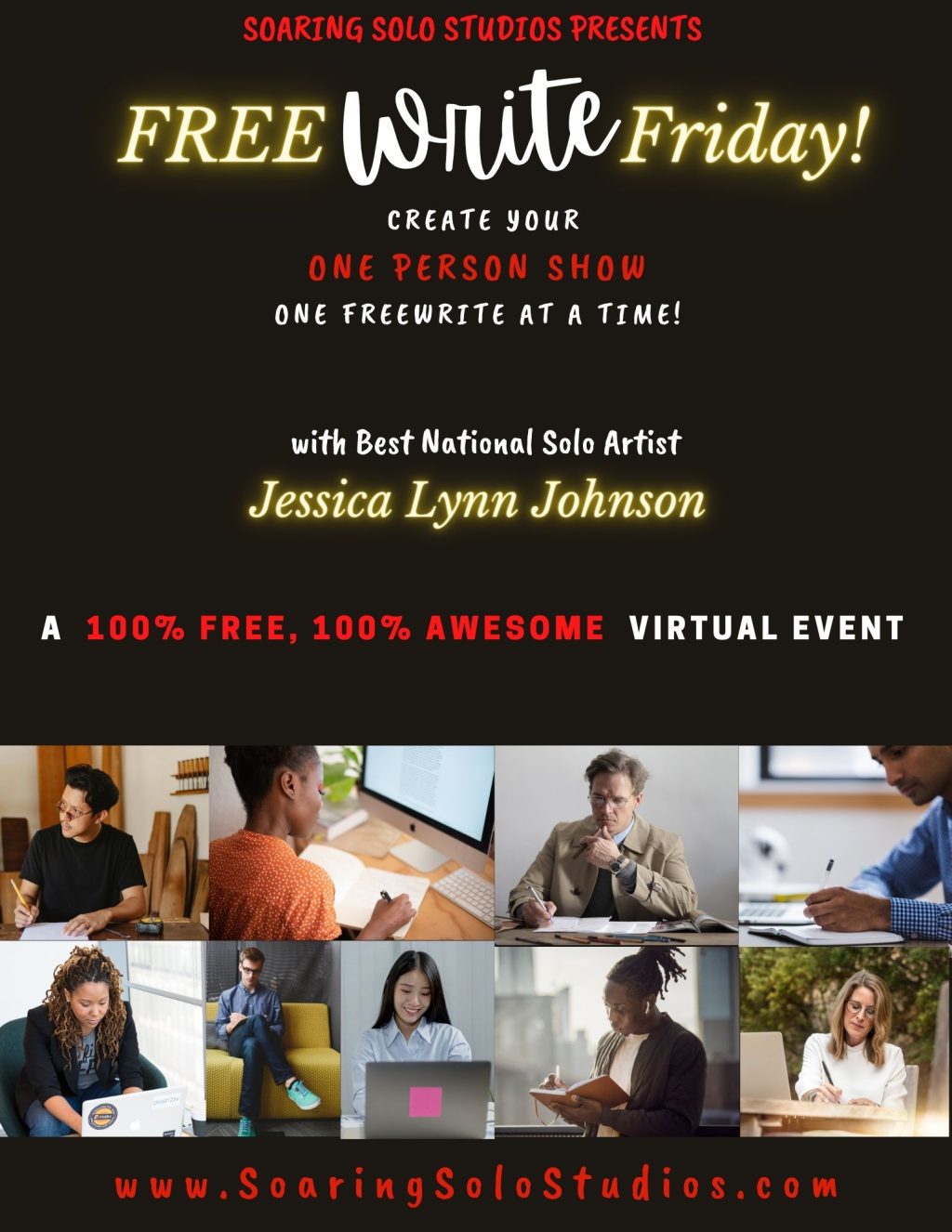 solo theatre writing workshop freewrite friday one person show development