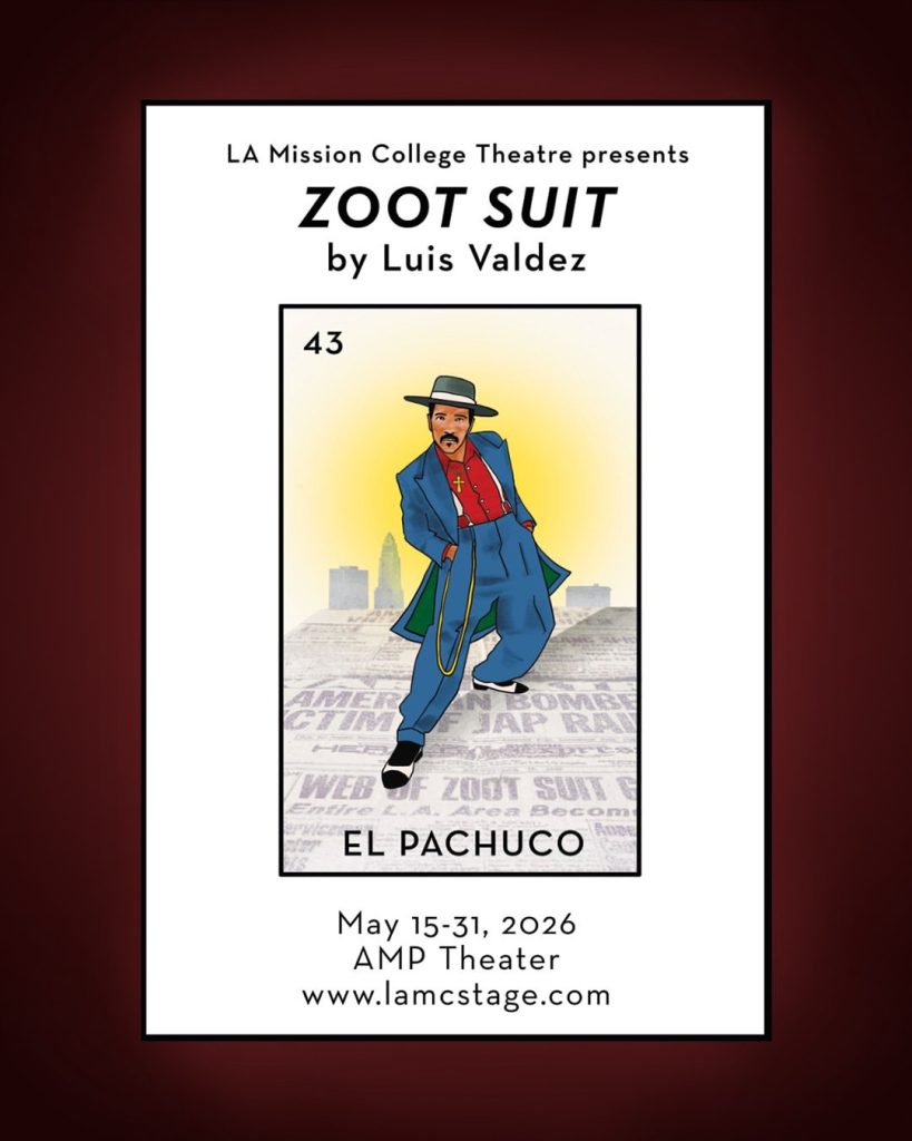Zoot Suit at LA Mission College Theatre official show postcard.