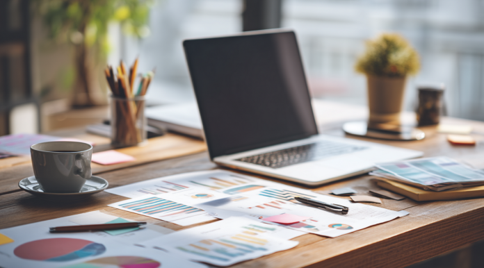 Digital marketing analytics on desk