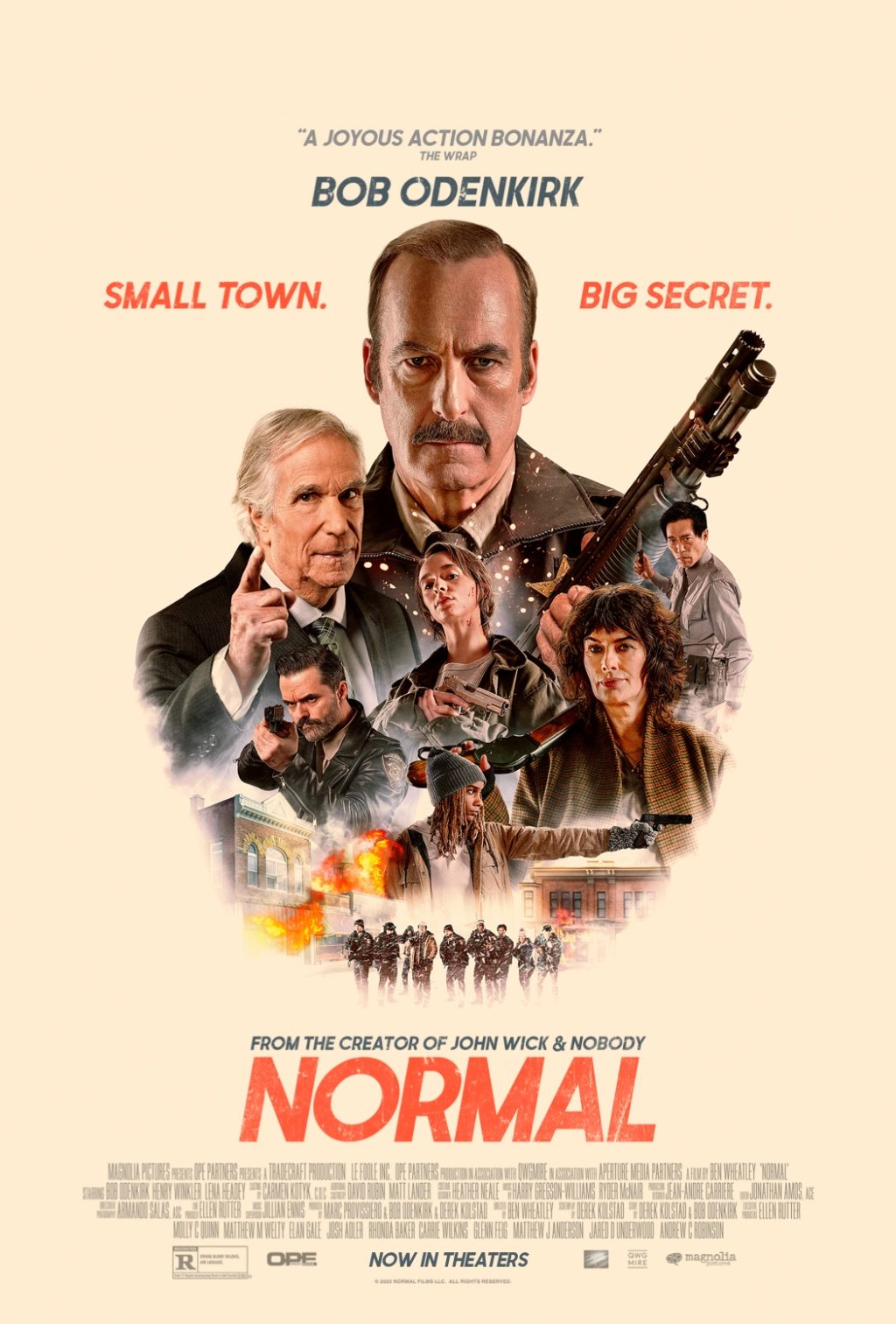 Normal movie poster starring Bob Odenkirk action thriller small town crime story