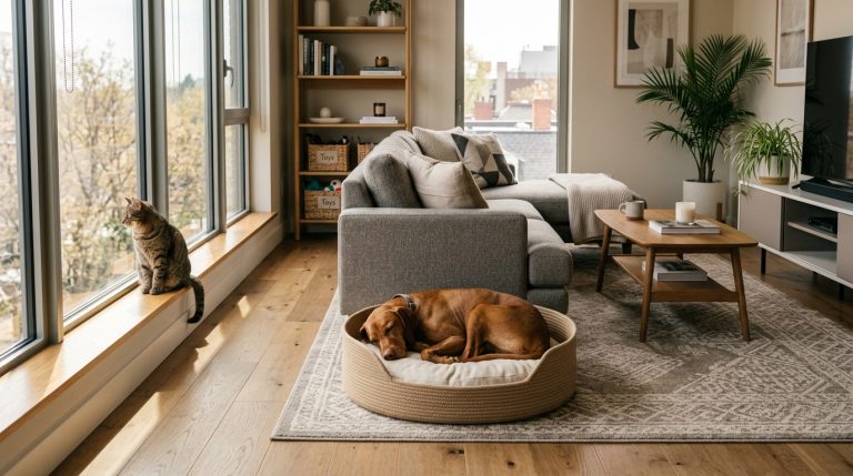 How to Design a Stylish Living Room That Works for Pets Too 