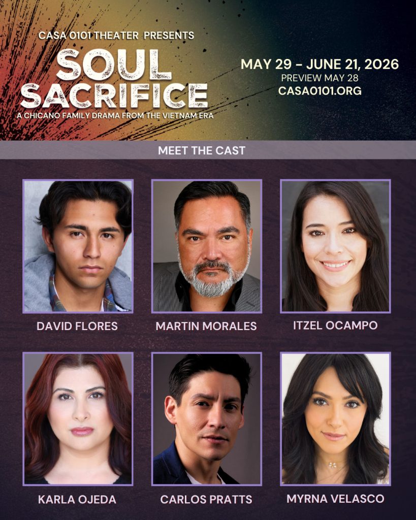 Soul Sacrifice cast flyer for the CASA 0101 Theater.