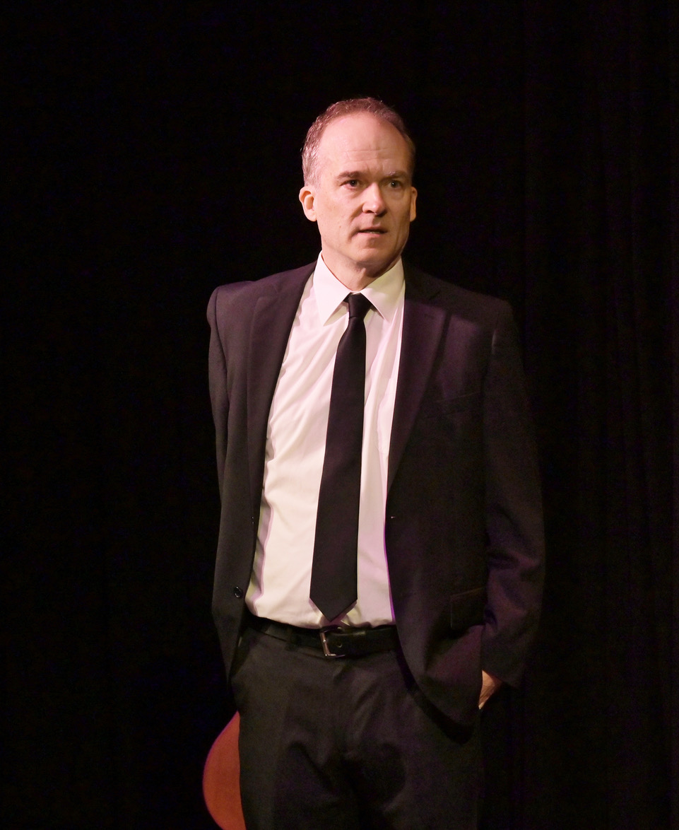 Stefan Marks stands center stage in My One Woman Show (The Search for a Truthful Moment) at the 2026 Hollywood Fringe Festival.