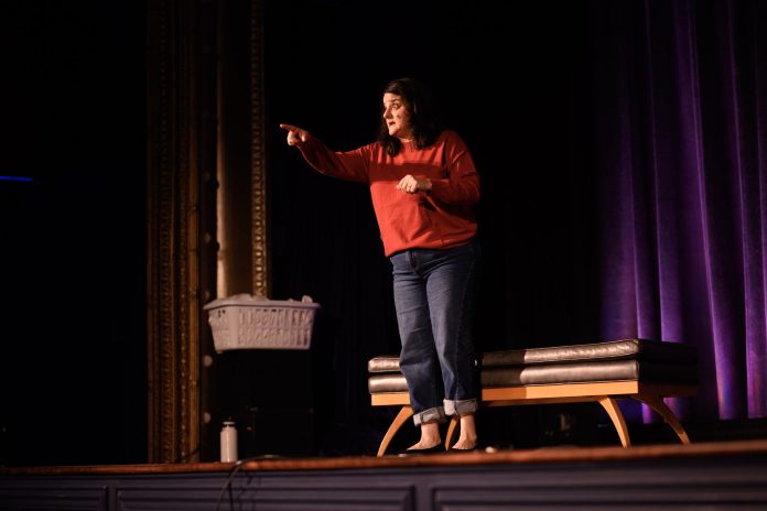 Carmella Riley performs Singularities and Safety Pins during her solo performance at The Colony Theatre in Burbank.
