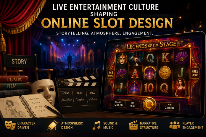 ChatGPT Image Jun 15, 2026, 04_28_33 PM Online slot design inspired by theatre and film, showcasing storytelling, character development, atmosphere and entertainment industry influences.