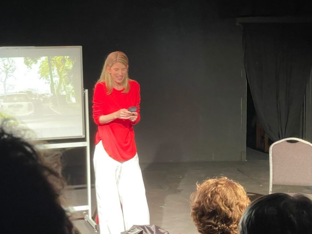 Christine Dunford performs her acclaimed solo show Burn Scar during the 2026 Hollywood Fringe Festival, blending humor and personal storytelling inspired by the Pacific Palisades fire.