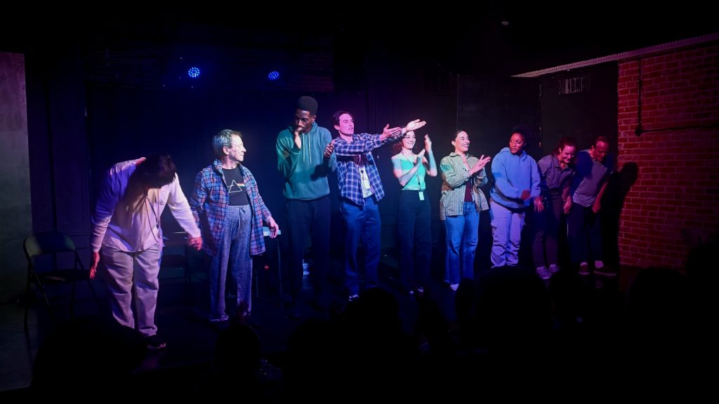 Cast of Sage Center takes a curtain call at the Hollywood Fringe Festival.