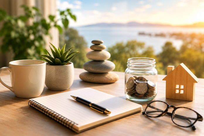 ea3250bf-d58a-4383-830d-ab1e78ddb04f Retirement planning and financial security concept with savings, investments, budgeting tools, and long-term income strategies for retirement.
