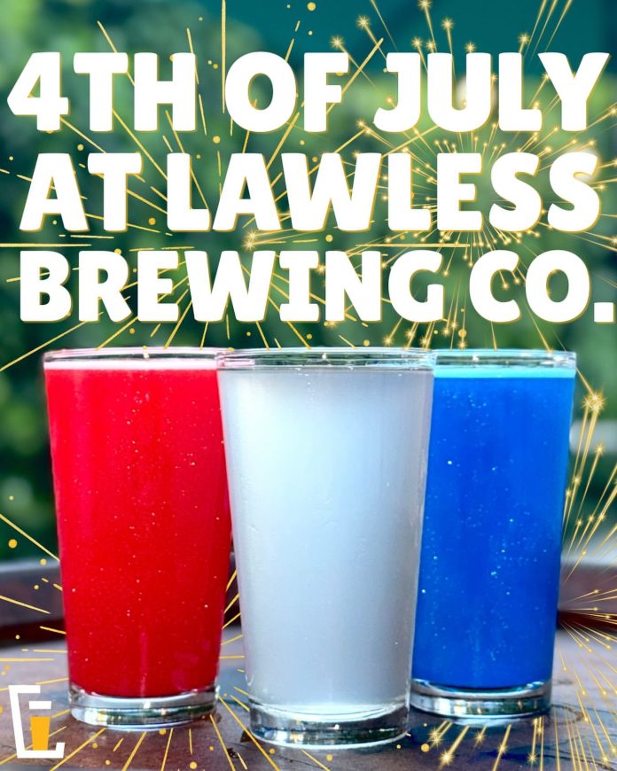 Spend your 4th of July at Lawless Brewing Co in the heart of the NoHo Arts District.