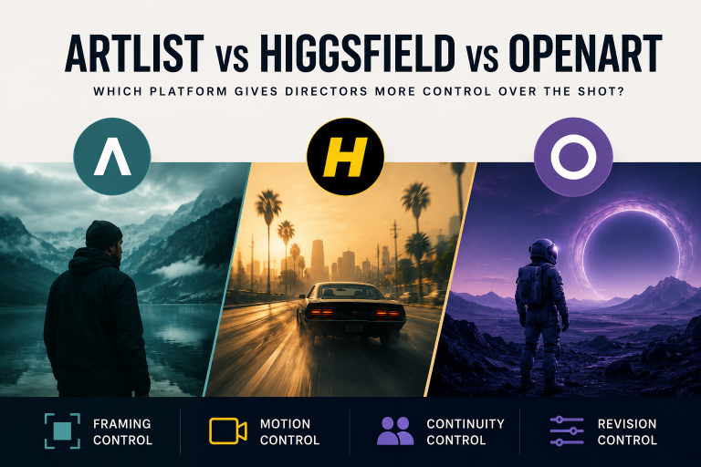 Artlist vs Higgsfield vs OpenArt: Which Platform Gives Directors More Control Over the Shot?