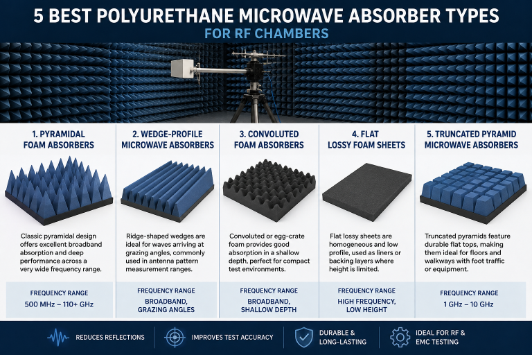 5 Best Polyurethane Microwave Absorber Types for RF Chambers