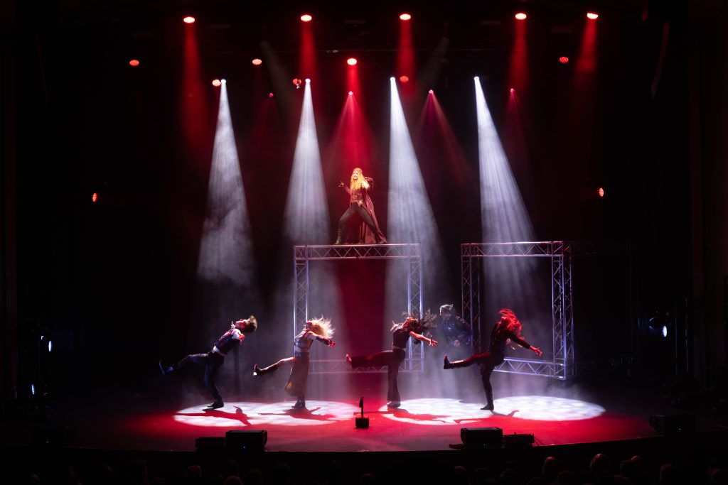 stage scene of Risqué Parody at El Portal