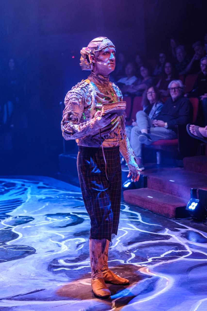 The Creature performing in Frankenstein: Resurrection at Nocturne Theatre