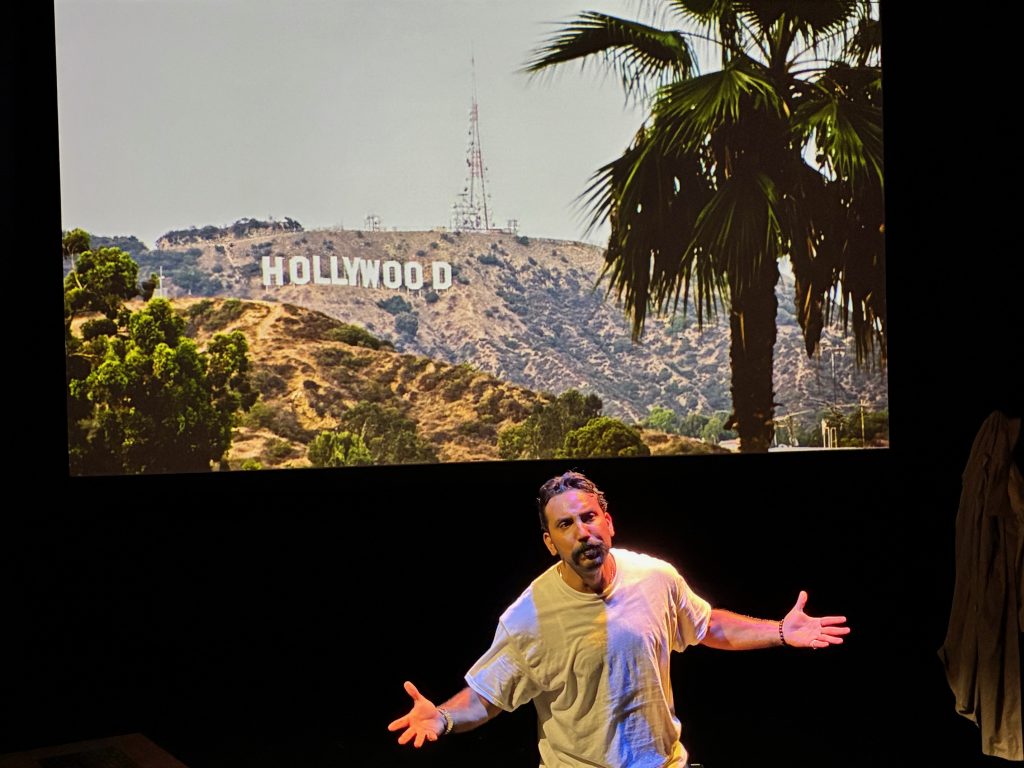 Alejandro Bravo in the World Premiere of “Hollywood Cholo,” written by Josefina López, directed by Carmelita Maldonado, a play presented in Program D “Latinos-R-Us,” part of the World Premiere of STAND IN THE LIGHT, A Solo Show Festival, presented by CASA 0101 Theater, August 21 – September 13, 2026, www.casa0101.org
