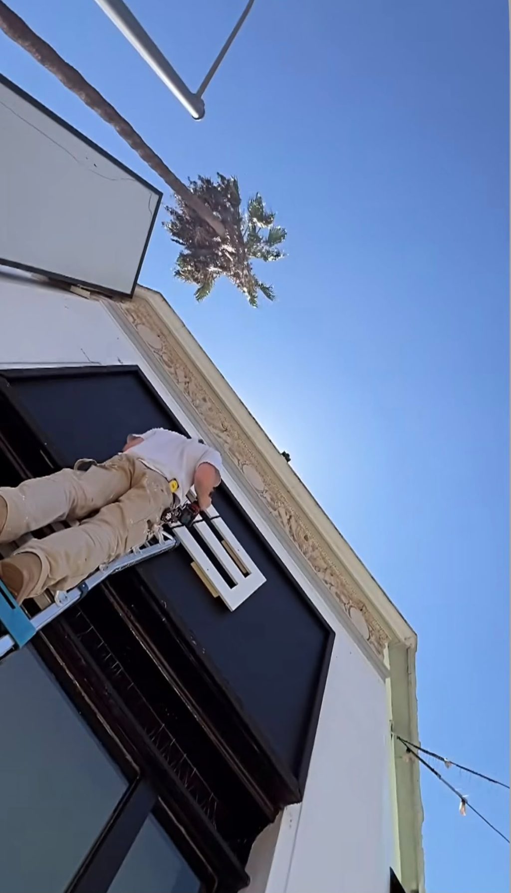 New Eighty Eight Studios signage being installed on the studio’s Lankershim Boulevard building in the NoHo Arts District.