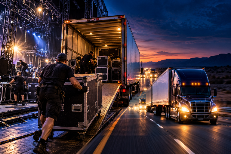 When a Show Closes at Midnight and Opens in the Next City by Morning, the Truck Drivers Carry the Risk