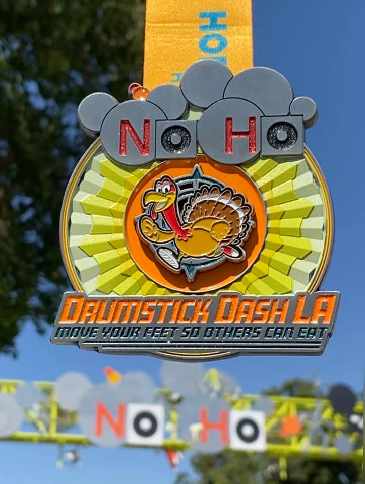 Drumstick Dash LA 2026 finisher medal