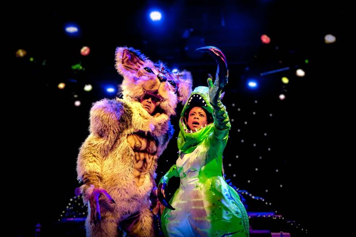 KAIJU - 3 Leandro Cano and Cherish Monique Duke perform together in KAIJU at The Road Theatre in North Hollywood.