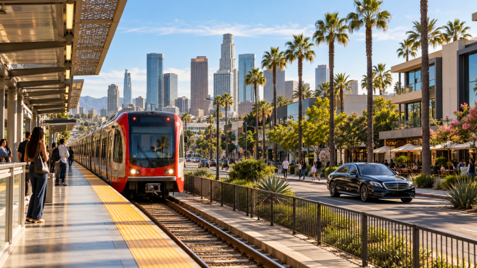 os Angeles transportation, getting around Los Angeles, LA travel guide, NoHo Arts District, North Hollywood, LA Metro, public transportation, Los Angeles travel tips, rideshare